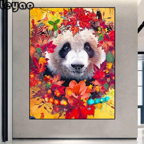 5D Diy Diamond Painting Tropical Flowers Panda Diamond Mosaic Animal For Sale Rhinestone Embroidery Art Home Decoration Gift