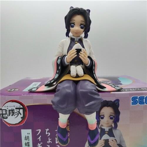 Bandai Genuine Anime Demon Slayer Figures 1/8 Kochou Shinobu PVC Desktop Decoration Instant Noodle Press Model Toy Ornaments