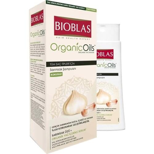 Bioblas Garlic Shampoo (Odorless) 360 ml Shine Enhancing Moisturizing Nourishing Live Hair Anti Hair Loss