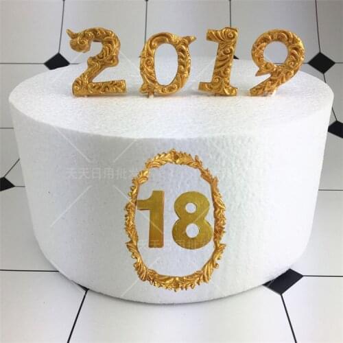 Arabic Numerals Photo Frame Fondant Cake Decorating Tools Frame Chocolate Mold Silicone Baking Molds Clay Candy Moulds