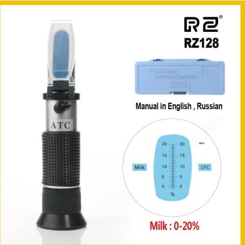 RZ 0-20% Milk Brix Tester Meter ATC Measurement Accuracy Milk Refractometer Handheld Tool RZ128