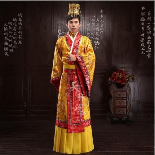 Chinese emperor costume Sovereign dress Hanfu Ancient King