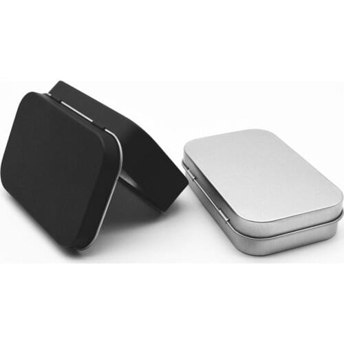 Black Tobacco Storage Box humidor rolling paper box Cigarette Case Box Jewelry Candy Coin Key Organizer Tin Flip Gifts Sealed