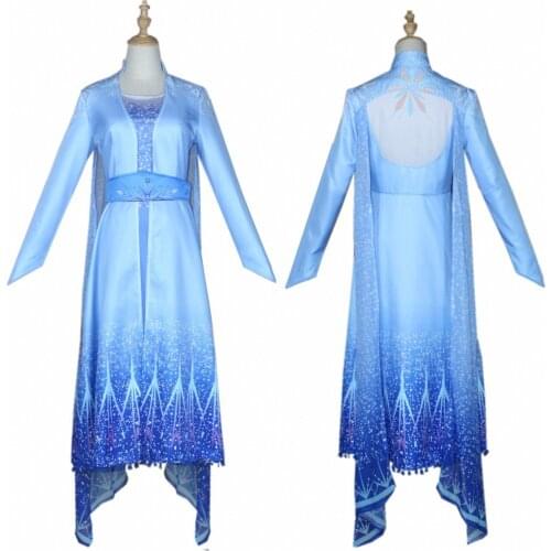 Cosplay Snow Adult Elsa Dress Costume Halloween Cosplay Elsa Anna Costume Princess Ice Queen Elsa Outfit Full Set