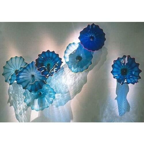 Round Decorative Glass Plate Wall Art Fashion Murano Glass Wall Decorative Plates