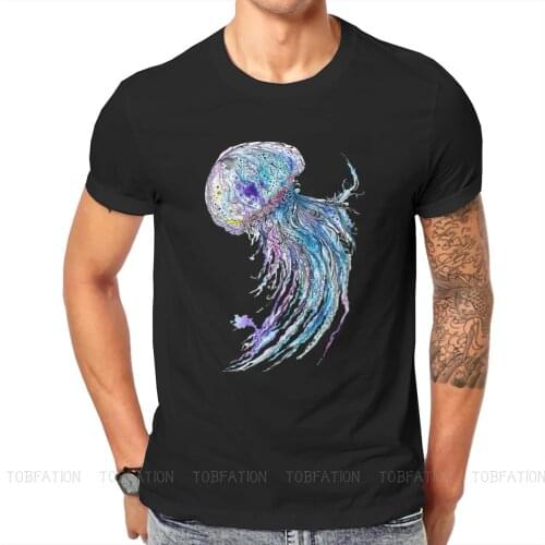 Abstract Original TShirts Jelly fish Watercolor and Ink Painting Personalize Mens T Shirt Funny Clothing 6XL