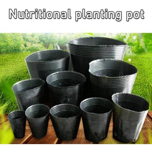 10pcs Plastic Grow Box Fall Resistant Tray Home Garden Plant Pot Nursery Transplant Flower Pots Garden Grow Bag Garden Supplies