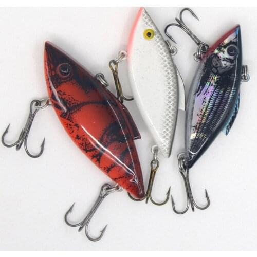 1PC VIB Fishing Bait 18g 12g Vibration Vibe Rattle Hooks Plastic Hard Lure Fly Fishing Carp Pike Fishing Tackle Random Color