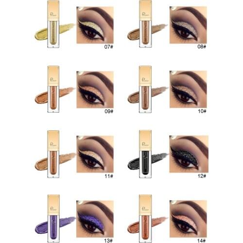 Pudaier 18 Colors Diamond Pearl Liquid Shining Shimmer Shadow Glitter Eye shadow Pencil Pen Waterproof Liquid Eyeshadow TSLM1
