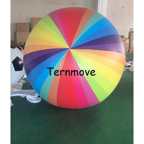 Rainbow pvc balloon advertising Promotion floating helium custom large sky fly balloon can printing your logo