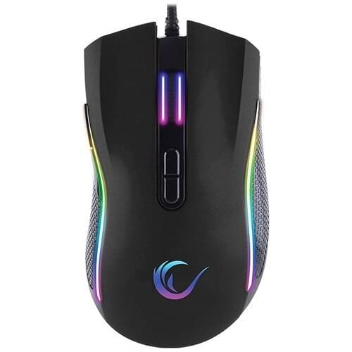 Rampage SMX-R44 See Macros 6400DPI RGB Led Player Mouse-black