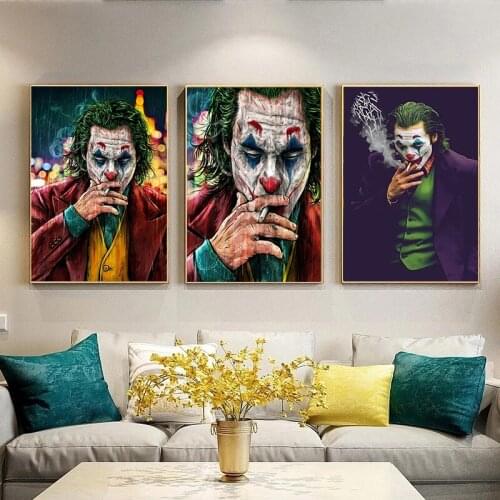 Modern street graffiti clown posters and prints on the funny canvas wall art pictures on the living room decoration paintings