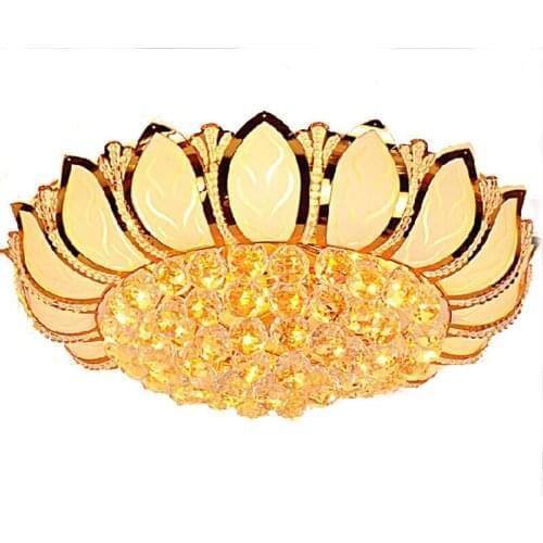 Flower Modern Ceiling Light With Glass Lampshade Gold Ceiling Lamp for Living Room Bedroom lamparas de techo abajur