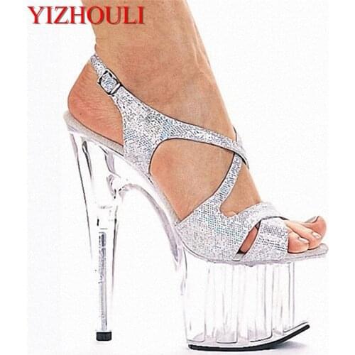 Girls wedding shoes 15cm sexy super high heels Korean version of sexy girl shoes with the style of the bride Dance Shoes