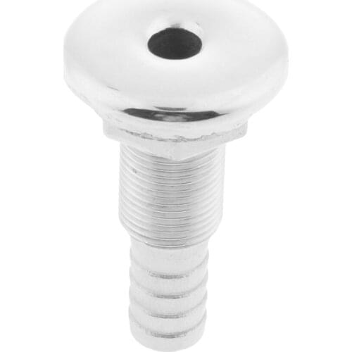 Heavy Duty 316 Stainless Steel Marine Boat Thru Hull Fitting 1/2" Hose Barb Connection