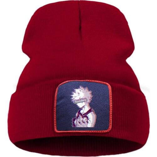 Tsundere Cool Hip Hop Printed 2020 Winter Cap Street Fashion Warm Beanie Caps Simple Casual Unisex Caps Quality Comfort Hat