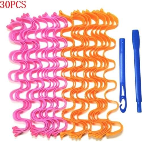 Universal Wave Curling Iron With Styling Hook Reusable Portable Magic Curler Without Heating Home DIY Hairstyle
