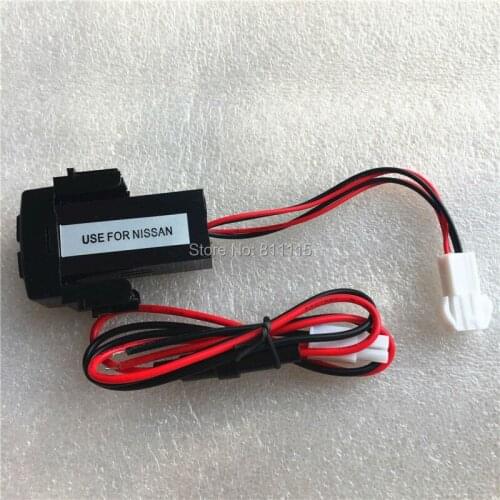 USB Plug, Car Charger, Charging Plug For Nissan Old Tiida, Teana, Qashqai, LIVINA, USB Module, Free Shipping Car Dataline