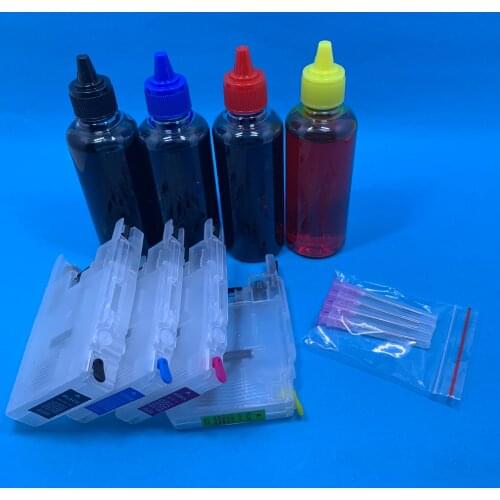 YOTAT 400ml Dye ink + Refillable ink cartridge LC12 LC17 LC71 LC73 LC75 LC77 LC79 LC400 LC450 LC1220 LC1240 LC1280 for Brother