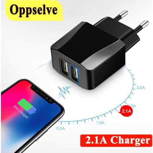 Mobile Phone Charger Dual USB EU Plug Adapter Travel Wall Charger For iPhone 13 12 11 Pro Max Huawei Universal Cellphone Charger