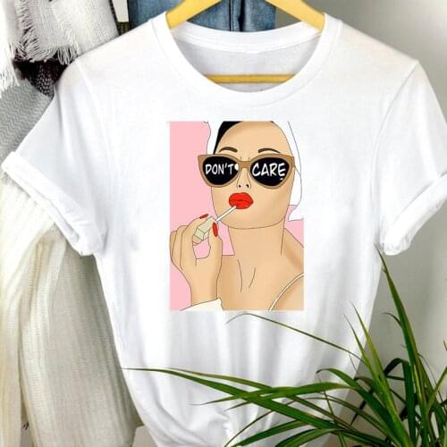 Women Clothes cute lovely sexy ladies 90s Cartoon Print mujer camisetas Regular Tshirt Female Tee Top Graphic T-shirt