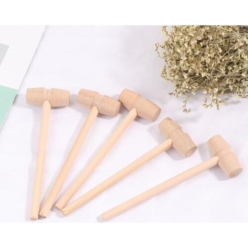 1/5/10Pcs Wooden Hammer Mallet Carving Tool Leather Craft Jewelry Making Hammer Tool