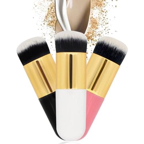 1Pc Professional Foundation Powder Brush 5 Colors Makeup Brush Flat Cream Makeup Brushes Cosmetic Make-up Tools For Beauty