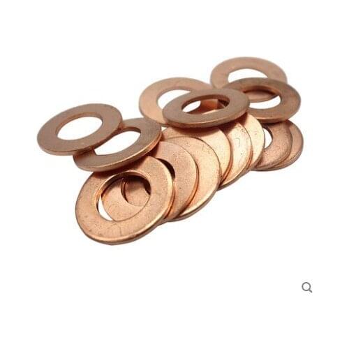 10pcs 28mm x 20mm x 2mm Copper Crush Washers Seal Flat Ring Fastener Replacement