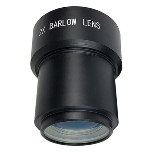 2inch 2X Barlow Lens for Astronomical Telescope Eyepiece Aluminium Alloy Frame+Optical Glass with Multi-layer Broadband Coating