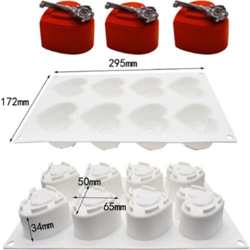 2020 Cavity 3D Shape Heart Silicone Mold for Baking Silicon Cake Mold Bakeware Dessert Mousse Moulds Forms for Drop Shipping