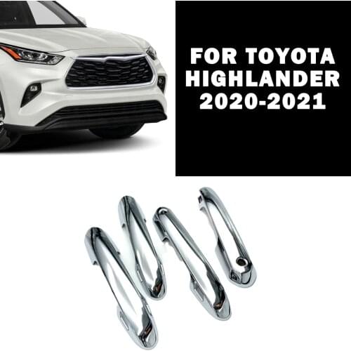 Fit For Toyota Highlander 2020-2021 ABS Chrome Side Door Handle Cover Trim 4PCS