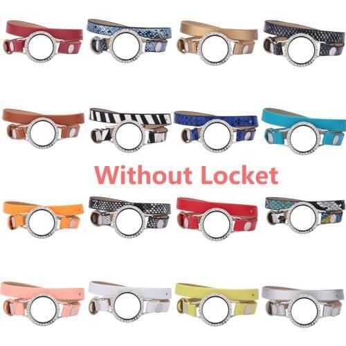 5pcs/lot 7cm+30cm Double Layer wrap Navy white red PU Leather straps Bracelet Bands for Leather Locket Bracelet without locket