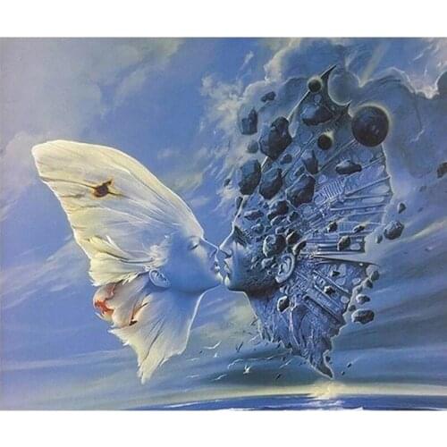 5D DIY Full Square Round Resin Diamond Painting Face The Butterfly Cross Stitch Embroidery Mosaic Wall Home Decoration