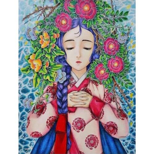 Diy diamond painting Skull woman diamond embroidery domineering girl tattoo portrait Cross Stitch New arrivals rhinestone I42