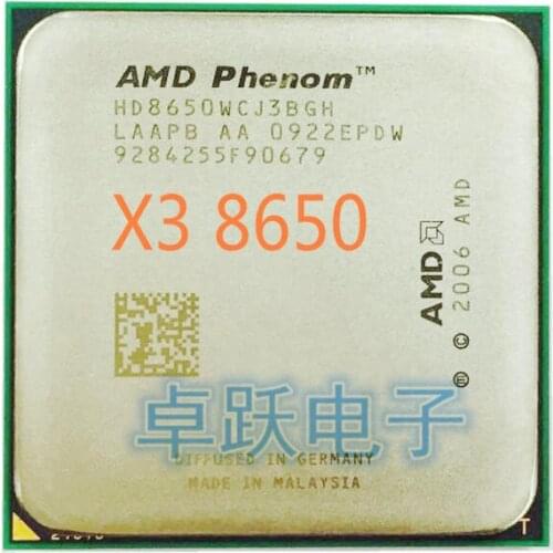 AMD Phenom X3 8650 2.3GHz Triple Core Processor Socket AM2/AM2+ 940-pin cpu, 95W L3=2M, free shipping