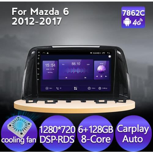 6G 128G Android 11 BT Carplay Car Radio Video Multimedia Player Navigation GPS For Mazda 6 3 GL GJ 2012 2013 - 2017 2 DIN No dvd