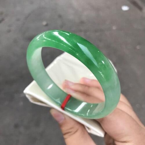 Certificate Chinese Emerald Bracelet 54-62mm Charm Jewellery Fashion Accessories Hand-Carved Man Woman Luck Amulet Gifts