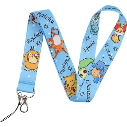 ER390 Cartoon Icons Style Anime Lovers Key Chain Personality Lanyard Neck Strap For USB Badge Holder DIY Hang Rope Kid Gifts