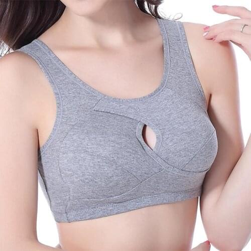 Sports shockproof ladies underwear seamless breathable sleep yoga cotton bra beautiful back women Bralette large size