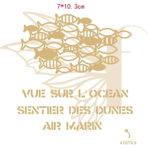 CH 2021 New Arrival Fishes Metal Cutting Dies Stencils for DIY Scrapbooking/photo Album stamps Decorative Embossing DIY Paper