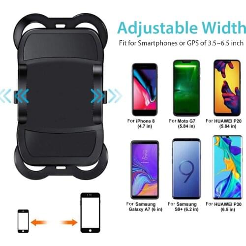 Deemount 360D Rotation Alloy Phone Mount Bicycle Handlebar Rack Claws Width Adjust GPS Holder Motorcycle E-bike Bracket