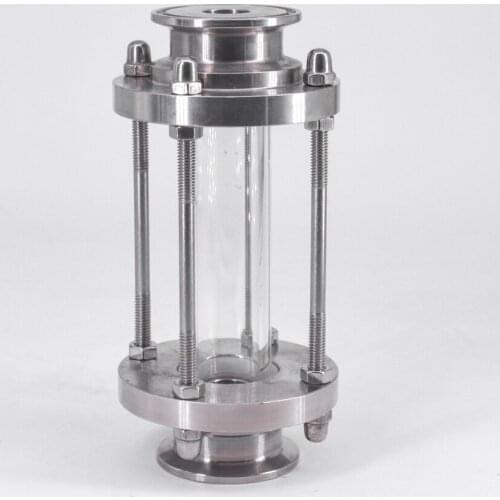 Brewing Diopter 1.5" Tri Clamp x 19mm 3/4" Pipe OD SUS 304 Stainless Steel Sanitary Flow Sight Glass Homebrew Beer