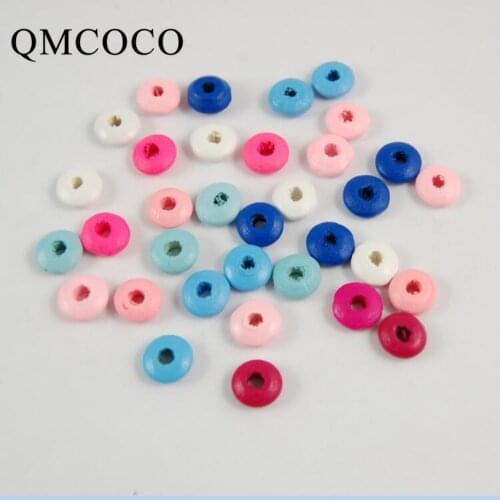 DIY 100Pcs/Pack Colorful Abacus Oval Wooden Beads Custom Environmentally Jewelry Baby Childrens Educational Toys Accessories