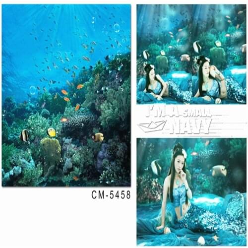 Blue Sea Photography Backdrops Background for Photo Studio Fish Newborn Baby Photo Props fotografia Photo Backdrops Custom Made