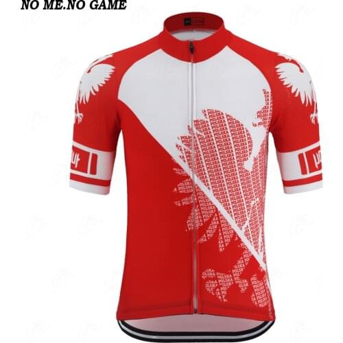 Polska national team Men retro cycling Jerseys red Road bicycle racing clothing short sleeve cycling shirt mtb bike clothing