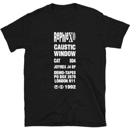 Caustic Window Short Sleeve T Shirt AFX Aphex Twin Rephlex Records Acid House IDM Techno Selected Ambient Works Autechre Warp