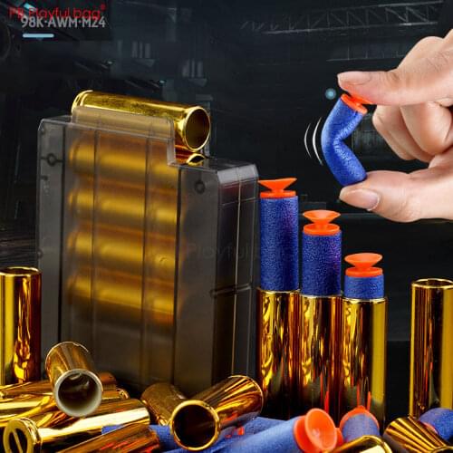 Playful bag Luochen M24 shell throw soft bullet shell AWM 98K DIY decorative soft bullet shell EVA foam bullet CS sport toy QI31