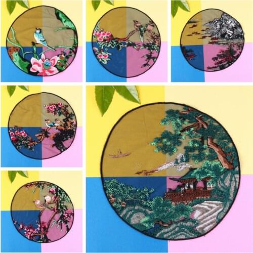 Beautiful Floral Flower Birds Embroidered Patches for Clothes 3D DiY Sew On Floral Appliques High Quality Clothing Badges Decor