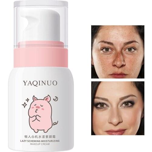 1Pcs Face Cream Whitening Concealer Blemish Spot Inhibiting Melanin Brighten Natural Isolation Base Niacinamide Makeup 60ml