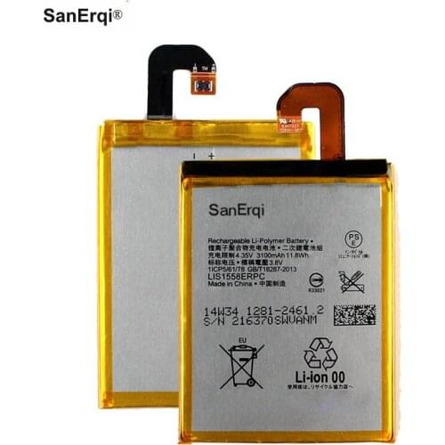 3100mAh LIS1558ERPC Replacement Li-ion Battery For Sony Z3 L55U L55T D6603 D6653 D6616 D6633 D6603 SanErqi